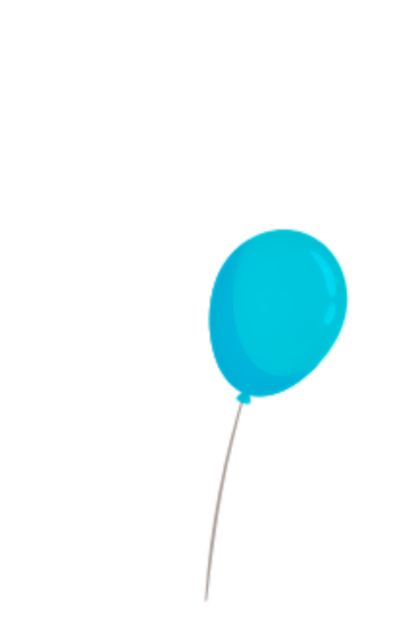 Balão azul para festas Balão azul decorativo