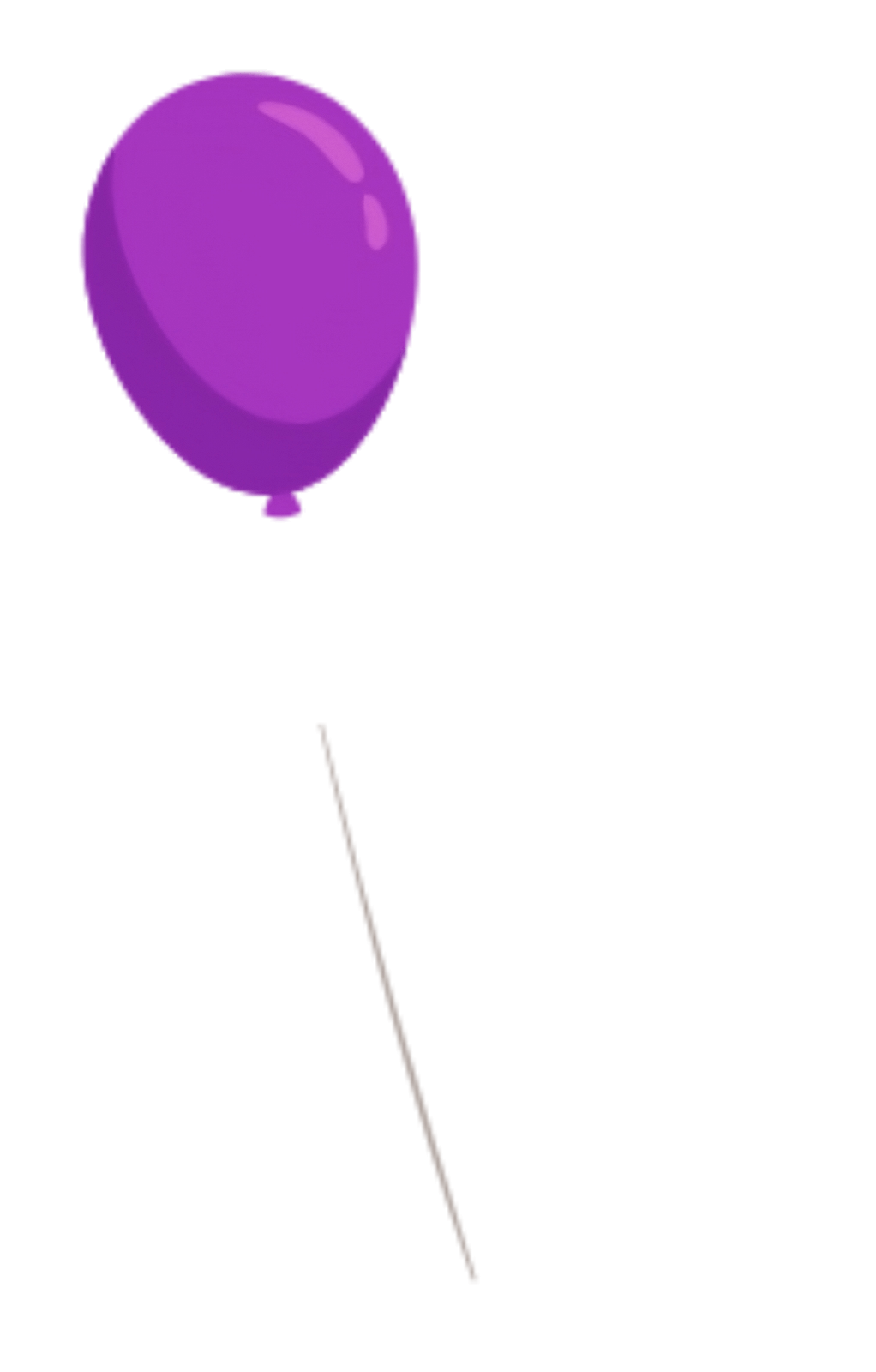 Balão roxo para festas Balão roxo decorativo