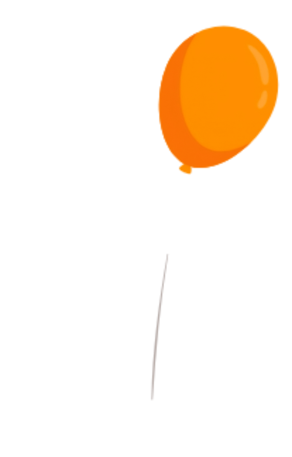 Balão laranja para festas Balão laranja decorativo